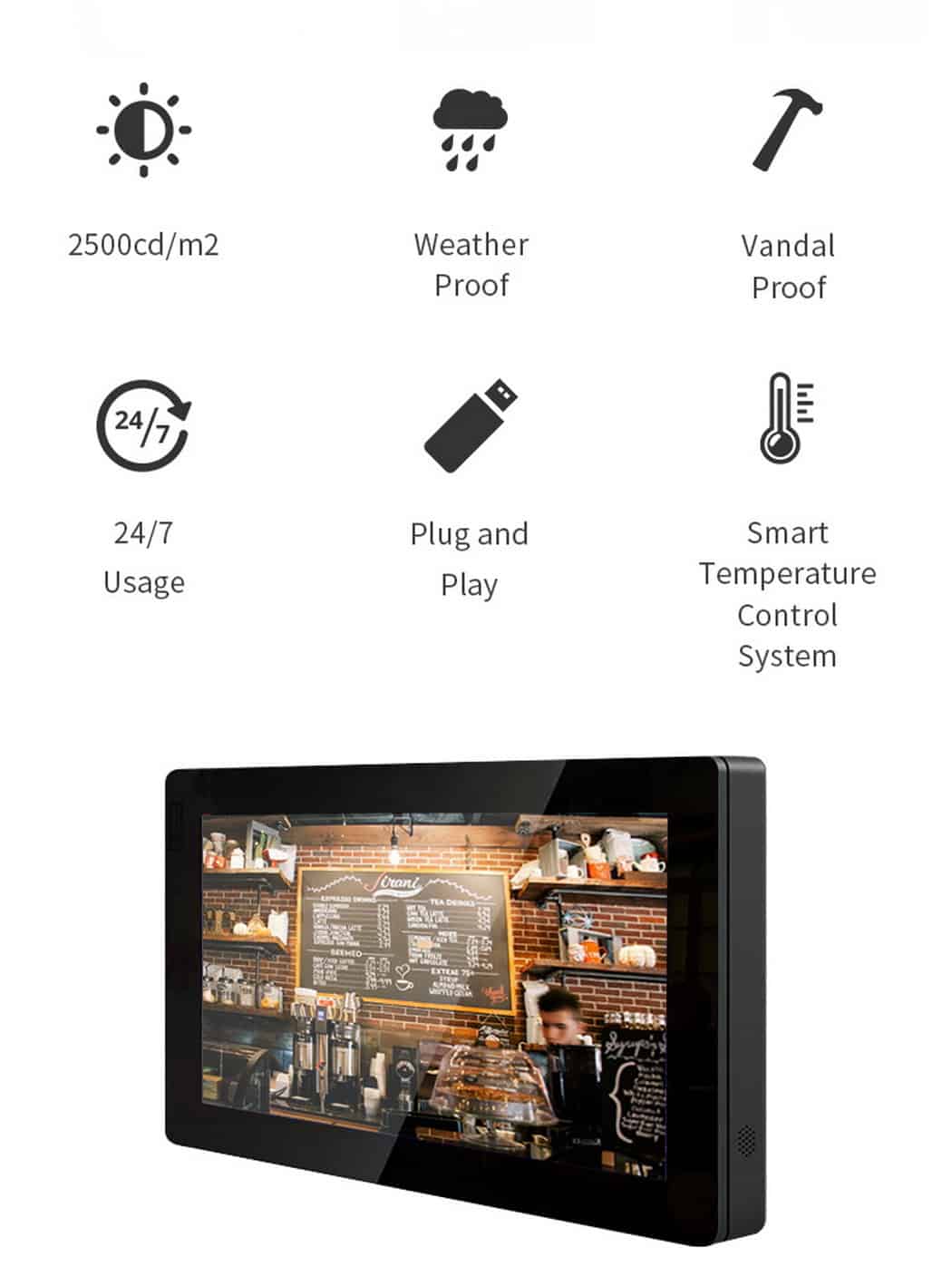 Waterproof outdoor screen SH6590AD