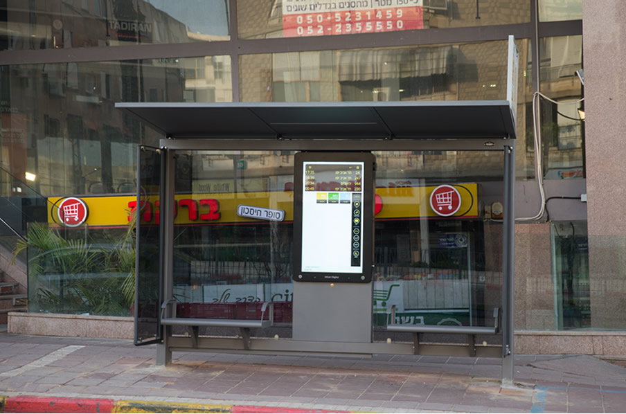Smart bus station digital sign